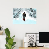 雪の多い森を抜けて国を渡る ポスター (ホームオフィス)