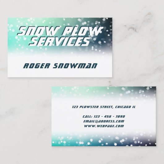 雪の多い気象画像 名刺 (正面/裏面)