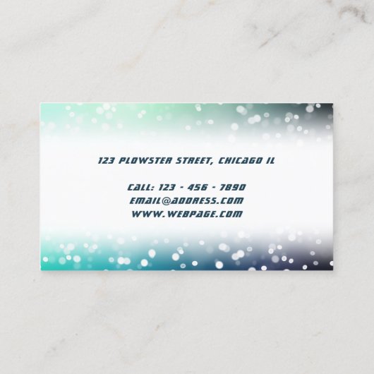 雪の多い気象画像 名刺 (裏面)