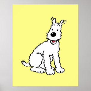 雪の多い犬のブリキ ポスター