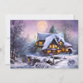 雪の多い田舎の予算クリスマス シーズンカード (正面)