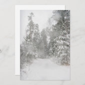 雪の多い美しい冬の風景 シーズンカード (正面/裏面)