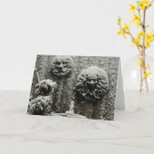 雪の多い顔 カード (黄色い花)