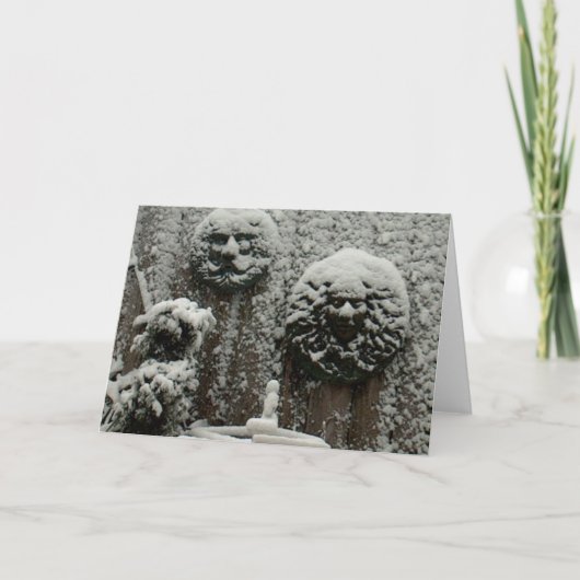 雪の多い顔 カード (正面)