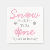 雪の多くのおもしろいが一つになる スタンダードカクテルナプキン (正面)