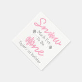 雪の多くのおもしろいが一つになる スタンダードカクテルナプキン (角)