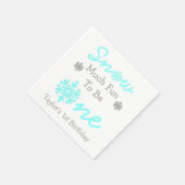 雪の多くのおもしろいが一つになる スタンダードカクテルナプキン (角)