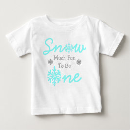 雪の多くのおもしろいが一つになる ベビーTシャツ