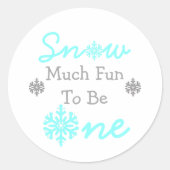 雪の多くのおもしろいが一つになる ラウンドシール (正面)