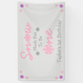 雪の多くのおもしろいが一つになる 横断幕 (縦)