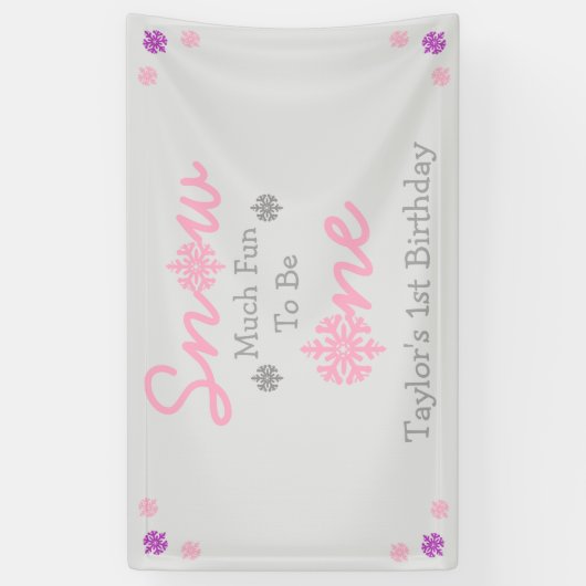 雪の多くのおもしろいが一つになる 横断幕 (縦)