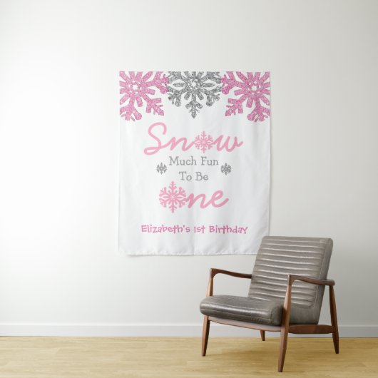 雪の多くのおもしろいの1冬の1日の誕生日 タペストリー (インサイチュ)