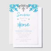 雪の多くのおもしろいの1冬の1日の誕生日 ベラム紙招待状 (オフセット)