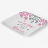 雪の多くのおもしろいの1冬の1日の誕生日 ペーパープレート (傾斜あり)