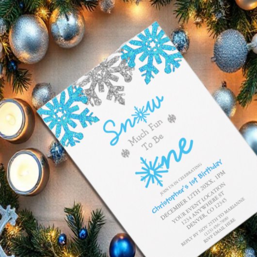 雪の多くのおもしろいの1冬の1日の誕生日 招待状