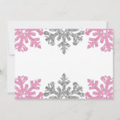 雪の多くのおもしろいの1冬の1日の誕生日 招待状 (裏面)