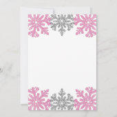 雪の多くのおもしろいの1冬の1日の誕生日 招待状 (裏面)