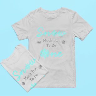 雪の多くのおもしろいの1冬の1日の誕生日 Tシャツ