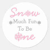 雪の多くのおもしろいは1つのベビー ラウンドシール (正面)