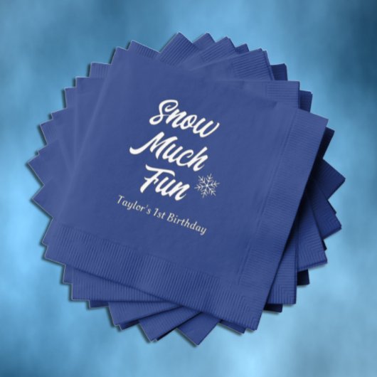 雪の多くのおもしろいは1歳の誕生日になる 箔ナプキン
