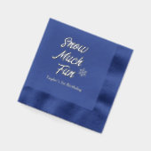 雪の多くのおもしろいは1歳の誕生日になる 箔ナプキン (左)