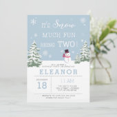 雪の多くのおもしろいは2冬の誕生日の招待状 招待状