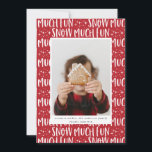 雪の多くのおもしろいフォトスクリプト文字 モダン<br><div class="desc">楽しいフォトスクリプト文字モダンホリデーカード。写真に合わせて裏返し色を変更できる。冬のおもしろいの一部。</div>