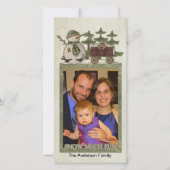 雪の多くのおもしろいホリデーフォトカード シーズンカード (正面)