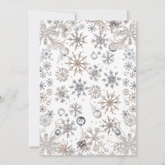 雪の多くのおもしろい冬の女の子の赤ちゃんシャワー 招待状 (裏面)