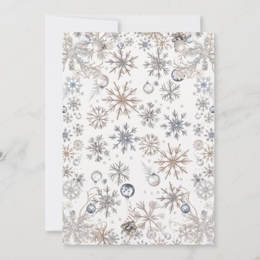 雪の多くのおもしろい冬の赤ちゃんシャワー 招待状 (裏面)