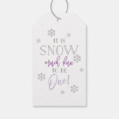 雪の多くのおもしろい |シルバーパープルの誕生日 ギフトタグ (裏面)