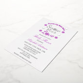 雪の多くの愛冬のスノーフレーク赤ちゃんシャワー 箔招待状 (回転した状態)