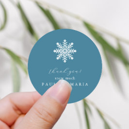 雪の多くの青い冬ありがとうキンセアニェラ ラウンドシール