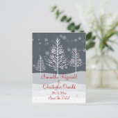 雪の夜と冬の木がデートを救う 案内ポストカード (スタンド正面)