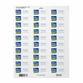 雪の夜にクリスマスハウス ラベル (フルシート)