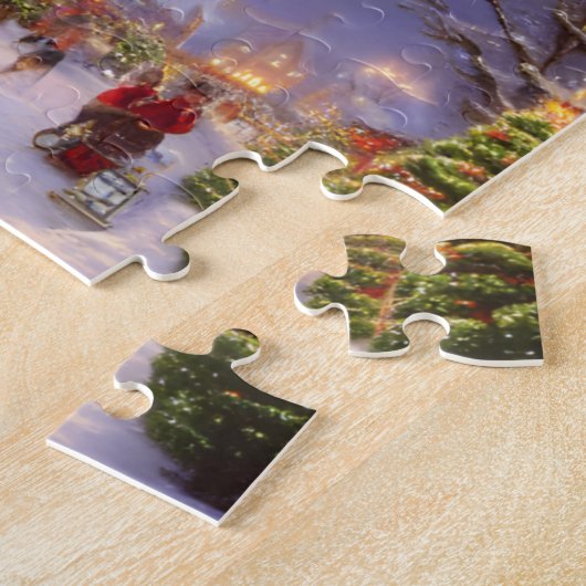 雪の夜のクリスマス ジグソーパズル (側面)