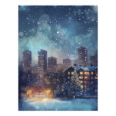 雪の夜のニューヨークの例証 フォトプリント            (正面)