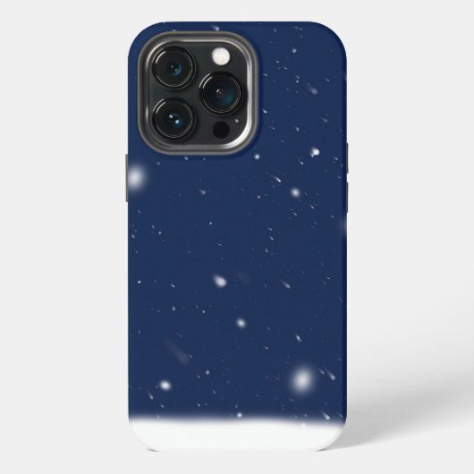 雪の夜の背景 iPhoneケース (裏面)
