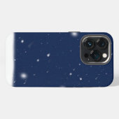 雪の夜の背景 iPhoneケース (裏面横)