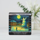 雪の夜の雪だるまの思い出 クリスマスパーティー 招待状 (スタンド正面)