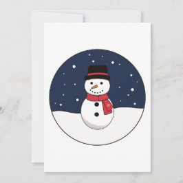 雪の夜の雪だるま クリスマス