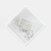 雪の夜の静かな音楽 スタンダードランチョンナプキン (角)