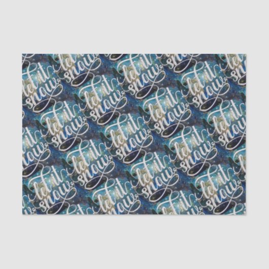 雪の夜空のアートを繰り返す 薄葉紙 (正面)