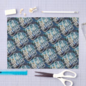 雪の夜空のアートを繰り返す 薄葉紙 (クラフト)