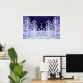 雪の夜 ポスター (ホームオフィス)