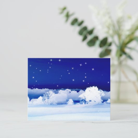 雪の夜 ポストカード (スタンド正面)