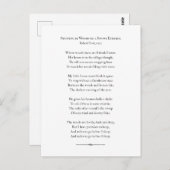 雪の夜、森の脇を通り過ぎて　ロバート・フロスト ポストカード (正面/裏面)