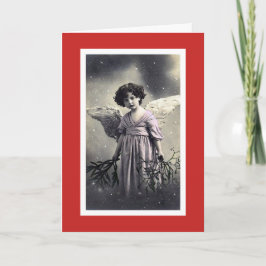 雪の天使のクリスマスカード カード