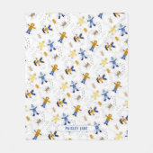 雪の天使の子供たち フリースブランケット (正面)