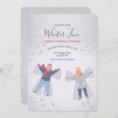 雪の天使の招待状 招待状 (正面/裏面)